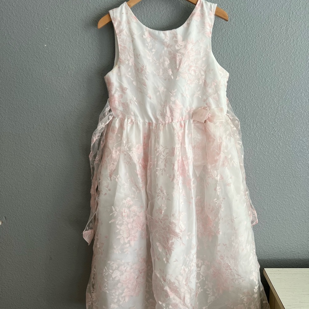 Elegant Pink Floral Kids Dress